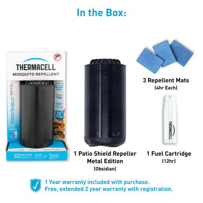 Thermacell Table-Top Mosquito Repeller - Mini-Halo Metal Obsidian