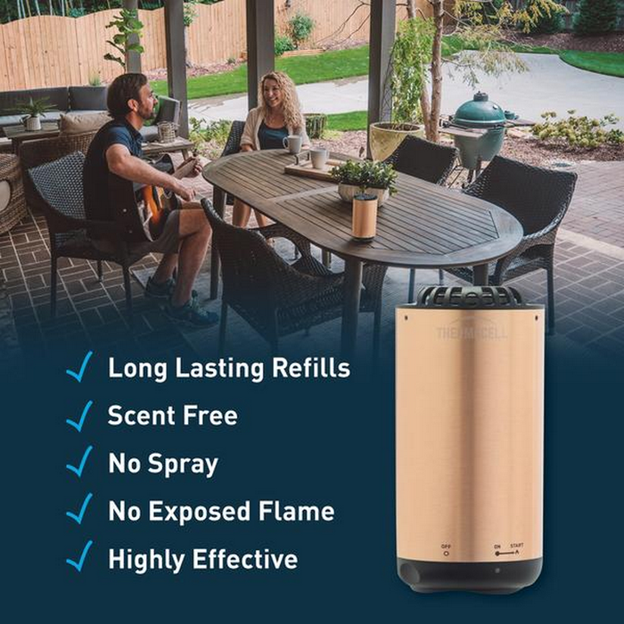 Thermacell Table-Top Mosquito Repeller - Mini-Halo Metal Rose Gold