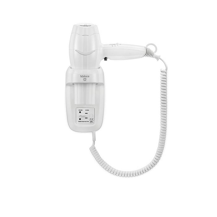 Valera Hospitality Wall-Mounted Hairdryer - Excel 1600 Shaver White