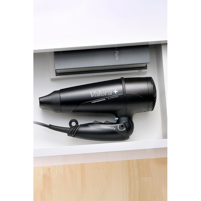 Valera Hospitality Hairdryer - Swiss Light 5400 Fold-Away Ionic TF Black