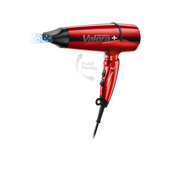 Valera Foldable Hairdryer - Swiss Light 5400 Fold-Away Red (2000W)